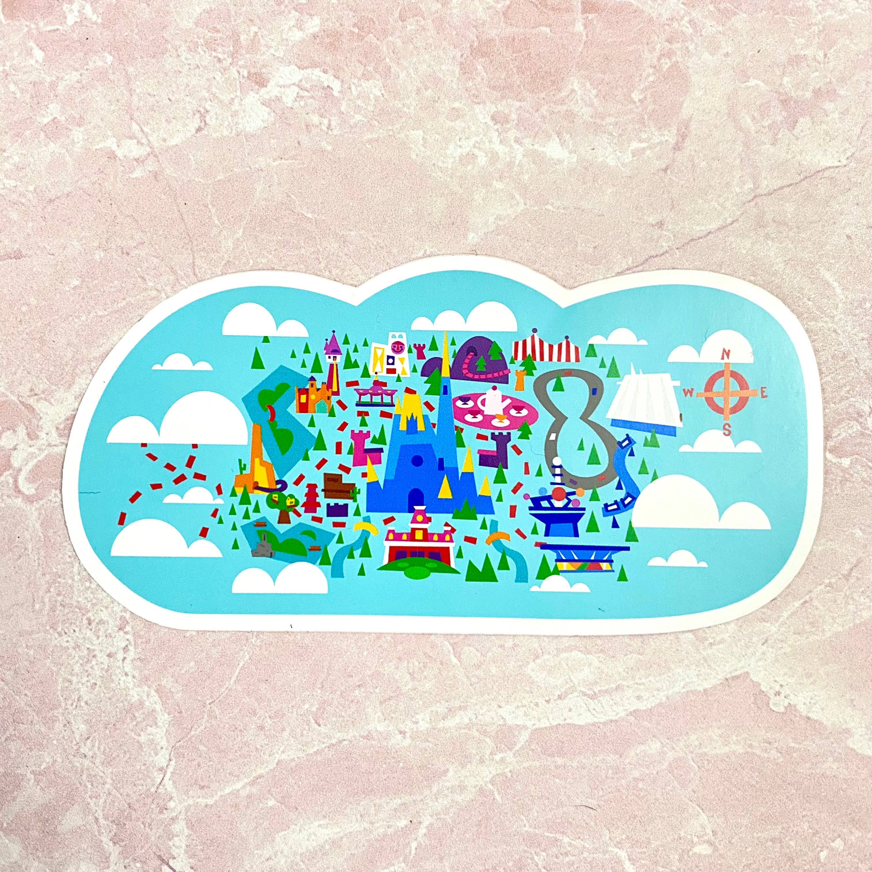 Magical map sticker for wholesale by Charmed & Cozy