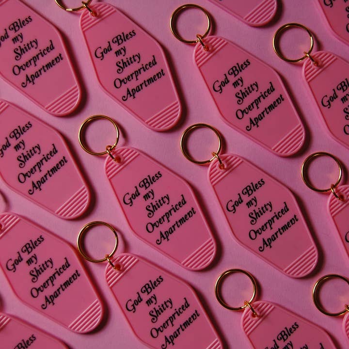 A Shop of Things - Wholesale Keychain - Unisex - God Bless my Shitty Apartment keychain