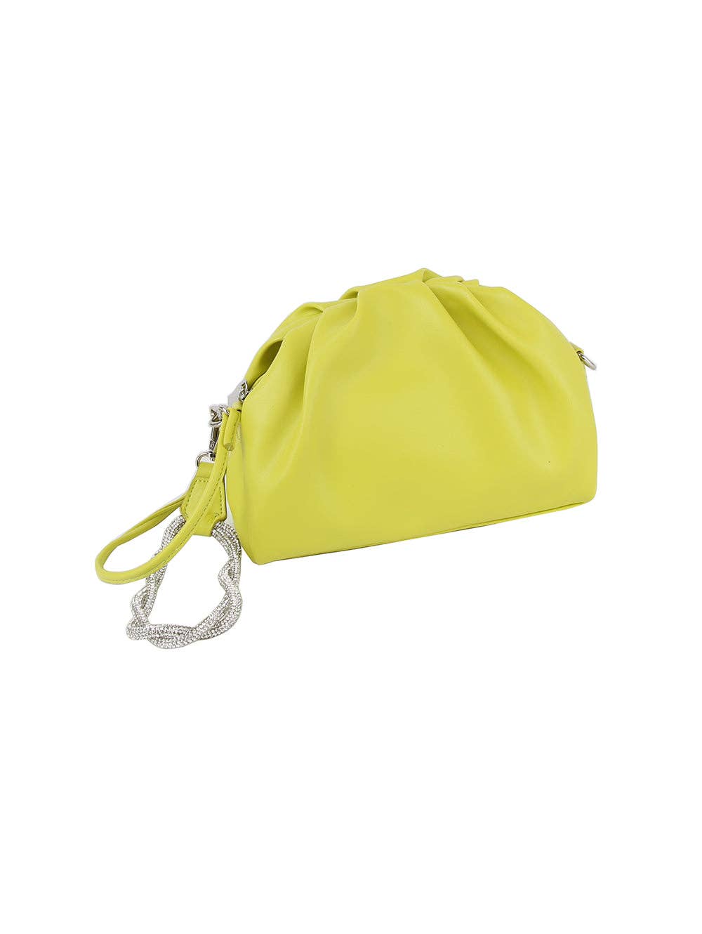 Handbag Factory Corp - Wholesale Clutch Bag - Women's - Leather slouchy clutch with silver knotted handle1