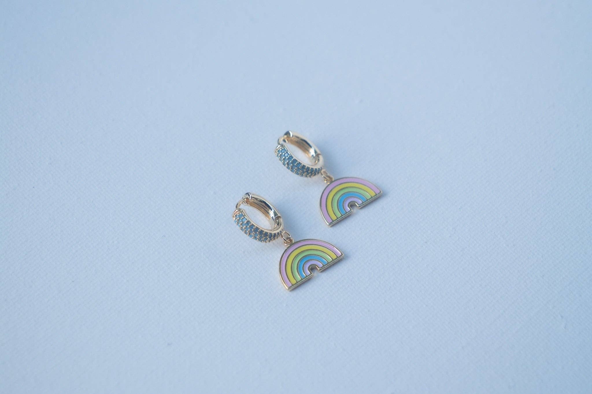 Con Cariño Design - Wholesale Huggie Earrings - Rainbow Road Huggies Kauai made Hawaii inspired2