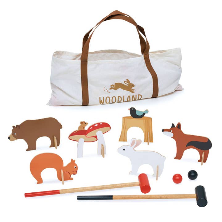 Ensemble de croquet d'intérieur Woodland pour la vente par Tender Leaf Toys