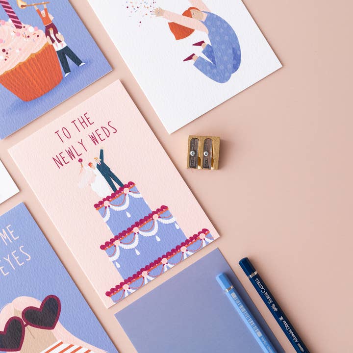 Elsa Rose Frere – wholesale Wedding card – Illustrated Wedding Card1