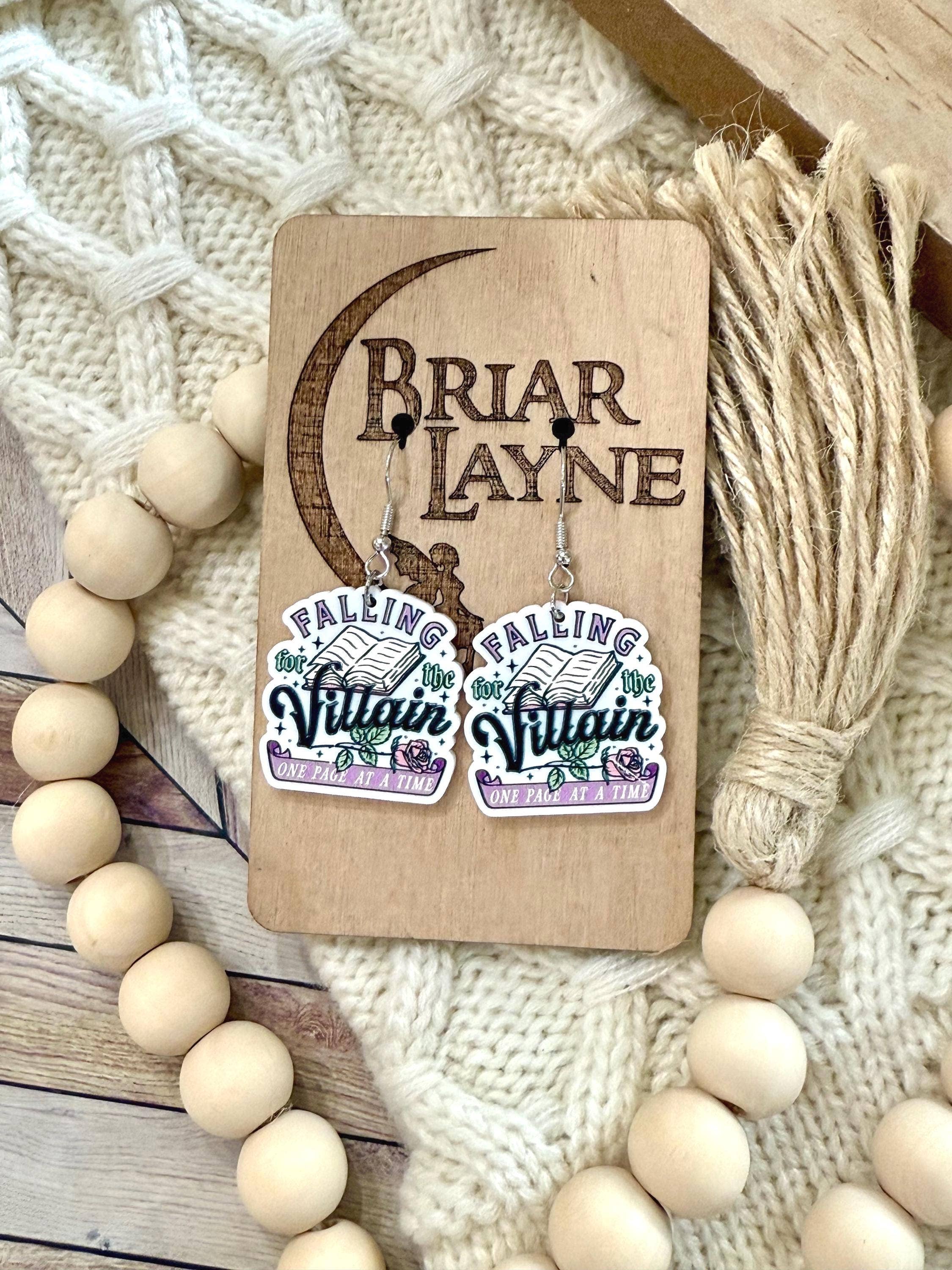 Briar layne - Wholesale Dangle Earrings - Dark Romance Fantasy Villain Book Earrings1