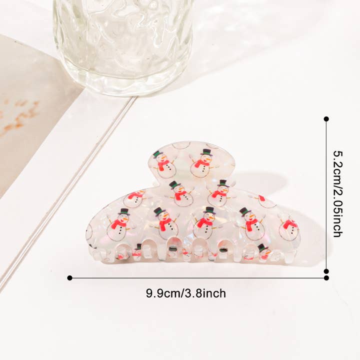 SoapElenGlen – wholesale Hair clip – Women’s – Christmas Themed Print Hair Clip, Festive Hair Accessories4