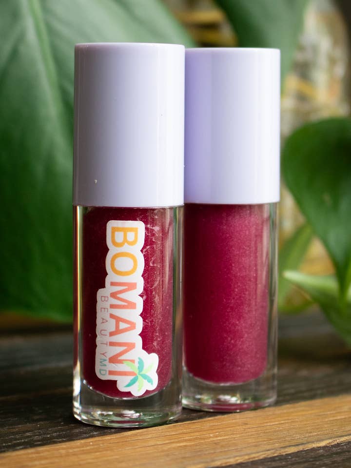Passionfruit Lip Gloss - Flora (Cool Berry) for wholesale by Bomani Beauty MD