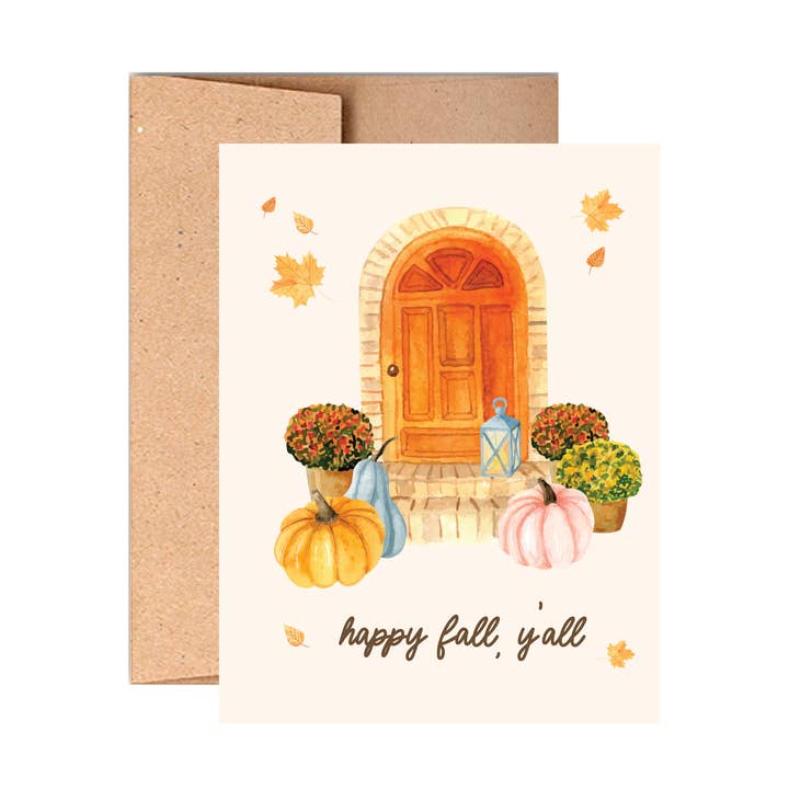 Happy Fall Ya'll wenskaart voor wholesale door The Paxton Press