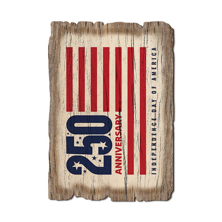US 250th BDay Two - Weathered Edge Postcard,Magnet&Ornament for wholesale by DaydreamHQ