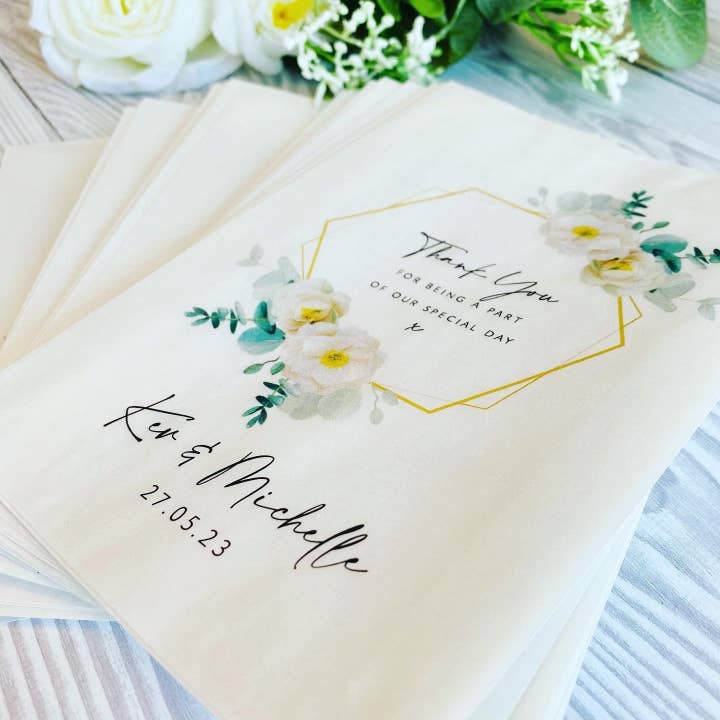 SR Creative Studio – wholesale Gift bags – Wedding Glassine Confetti & Favor Bags with Logo