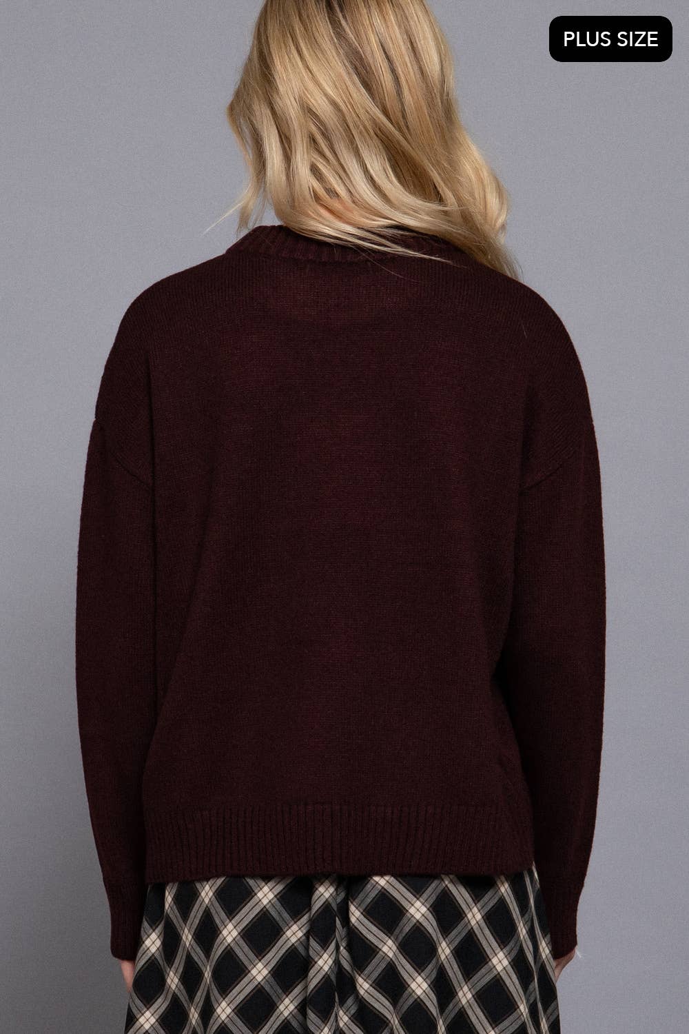 Active Basic | Active USA - Wholesale Knit Sweater - Women's - Long Sleeve Crew Neck "NEW YORK" Lettering Sweater Top10