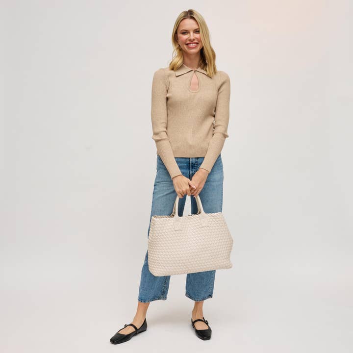 Urban Expressions - Wholesale Tote Bag - Women's - Ithaca Woven Vegan Leather Tote11