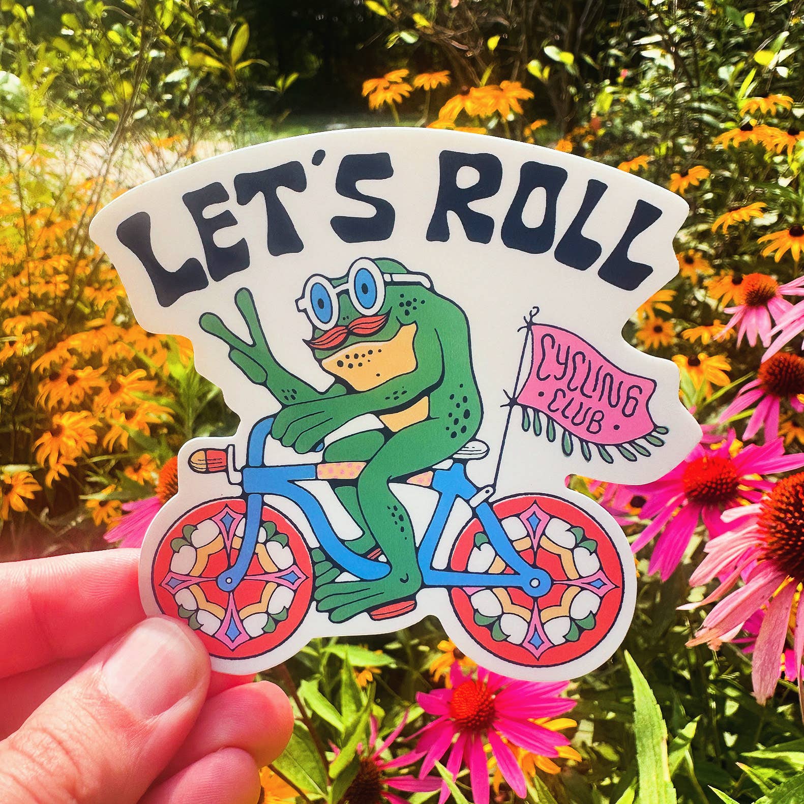 Menottees - Wholesale Sticker - Let's Roll Frog (wielerclub) | Sticker5