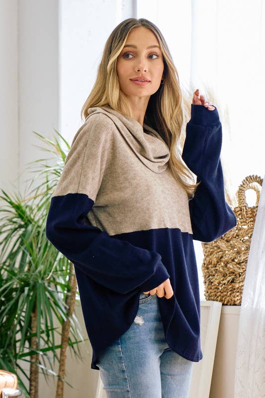 Moonshot Clothing - Wholesale Tunic - Women's - MST3388-I will always love you colorblock top2