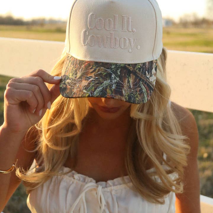 CHARLIE SOUTHERN - Wholesale Trucker Hat - Women's - COOL IT COWBOY TRUCKER HAT - CAMO
