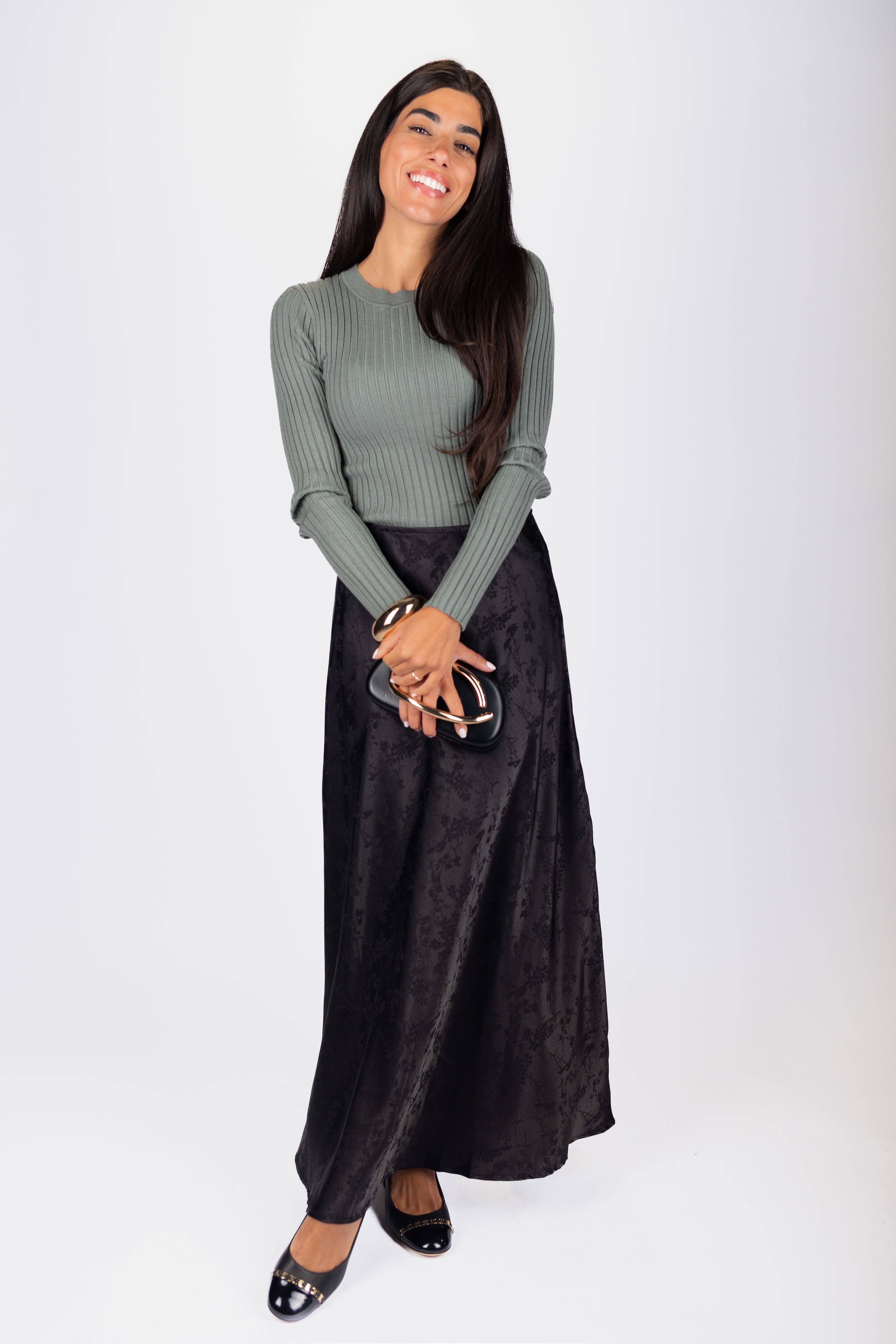 Yakira Bella - Venta al por mayor Falda - Mujer - Falda Lisa (Negra)1