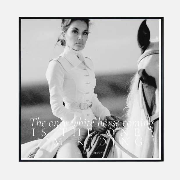 Affiche Cheval Blanc - 18" x 18" pour la vente par The Inner Throne