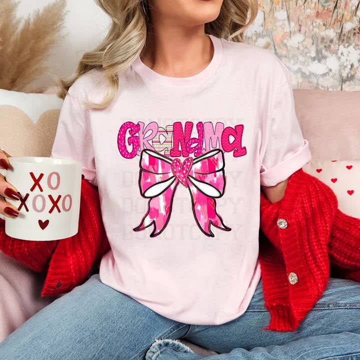 Grand-mère Valentine Coquette Transfert Thermocollant DTF pour la vente par Trendy Transfers