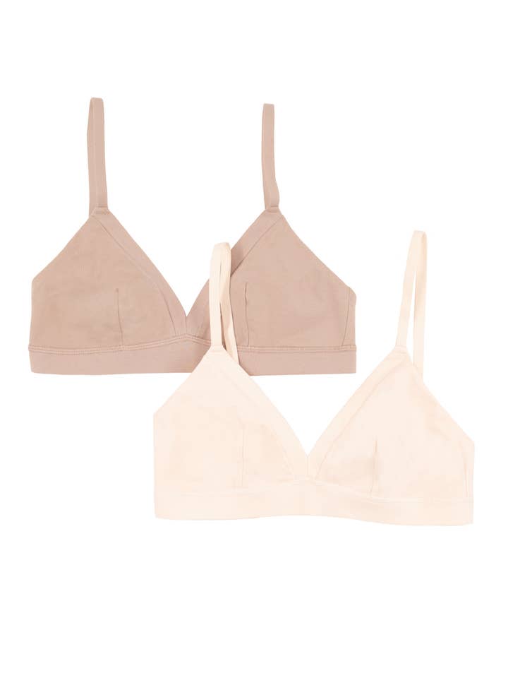 Pima Cotton Bralette 2-Pack - Ballet for wholesale by Felina