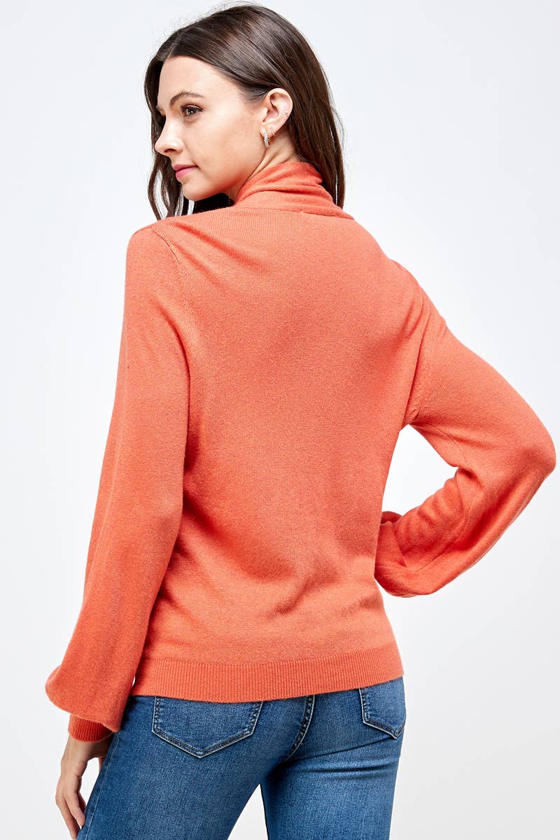 OLIVE MAUVE - Wholesale Knit Sweater - Women's - ST# FCL1260SW Tied neck henley sweater top20