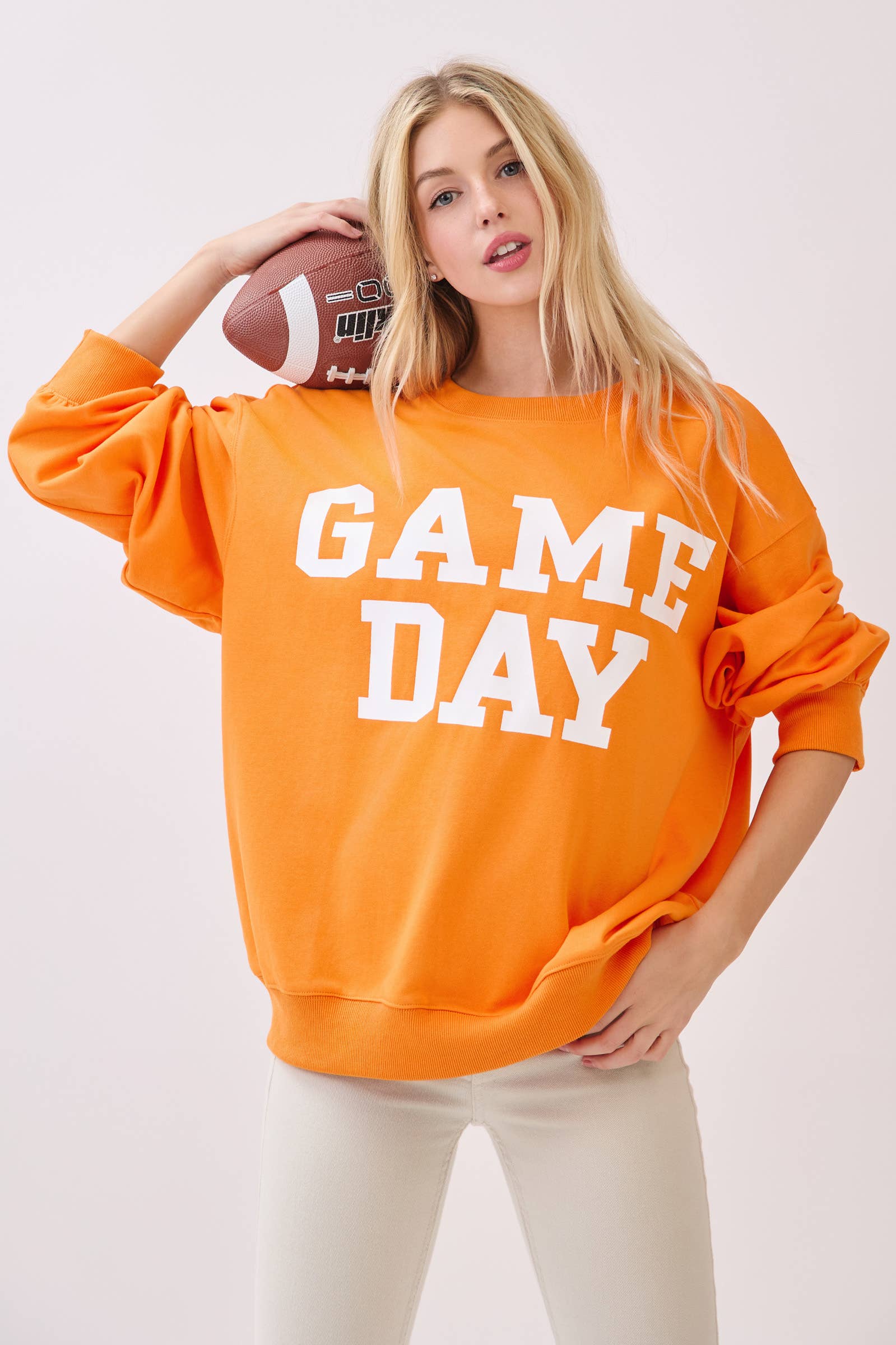 Sewn and Seen - Wholesale Graphic Sweatshirt - Women's - Bold Varsity Game Day Sweatshirt22