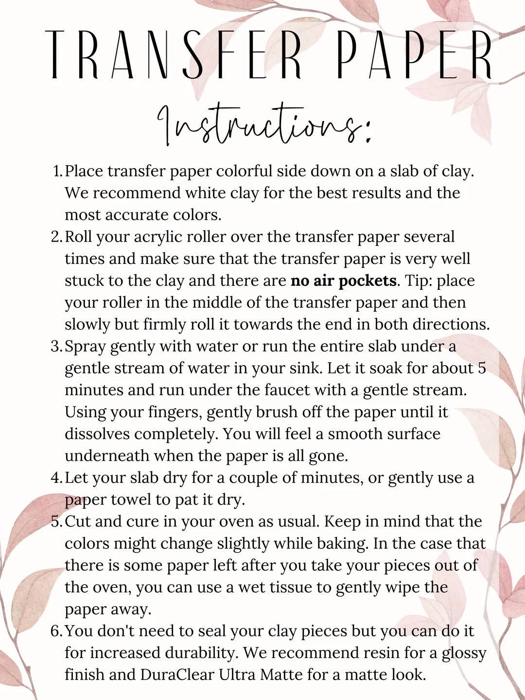 Tera Clay – wholesale Craft tool – Transfer Paper 467 Easter Bunny Coquette | Image Water Transfer4