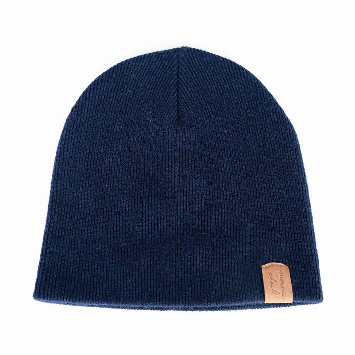 Bonnet en laine mérinos JIM marine pour la vente par MONSIEUR CHARLI