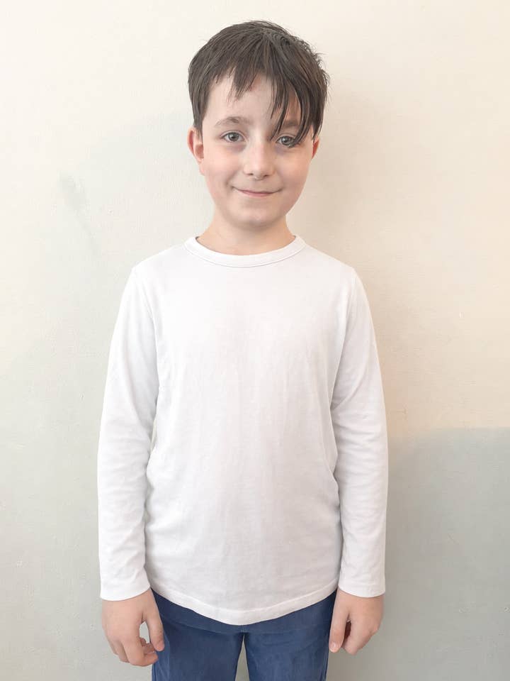 Kids Fidget-T – Long Sleeve- White for wholesale by Comfa