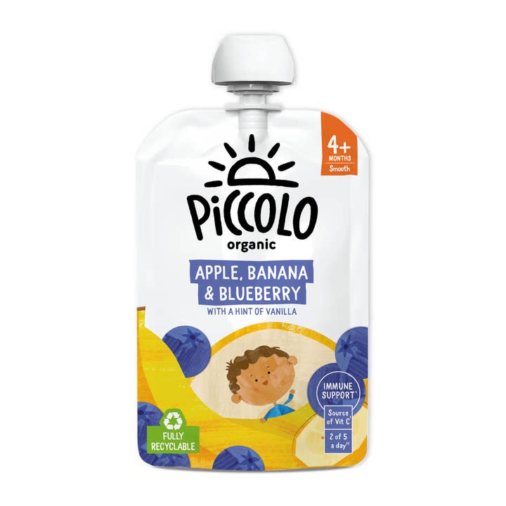Piccolo Organic Apple, Banana & Blueberry 100g Baby Food Pou for wholesale by Piccolo Foods