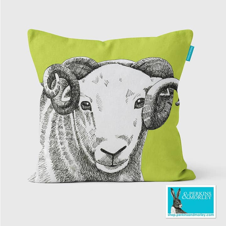 Animal Ink Sheep Cushion for wholesale by Perkins & Morley