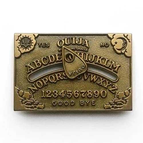 Antique Gold Ouija Pin - 1.75" for wholesale by Memento Mori Goods