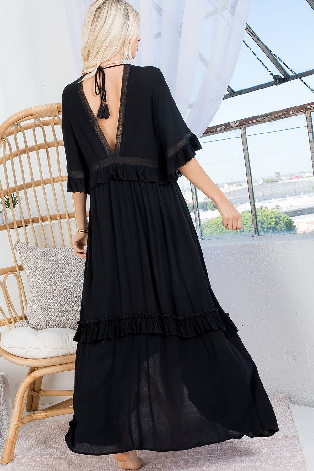 Sweet Lovely by Jen - Vente Cache-maillot – femme - ROBE CACHE-CŒUR MAXI10