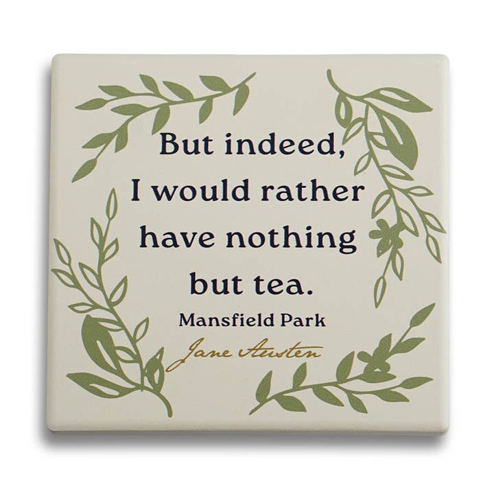 Sottobicchiere Singolo in Ceramica - Jane Austen (Mansfield Park) per la vendita all'ingrosso da parte di Half Moon Bay