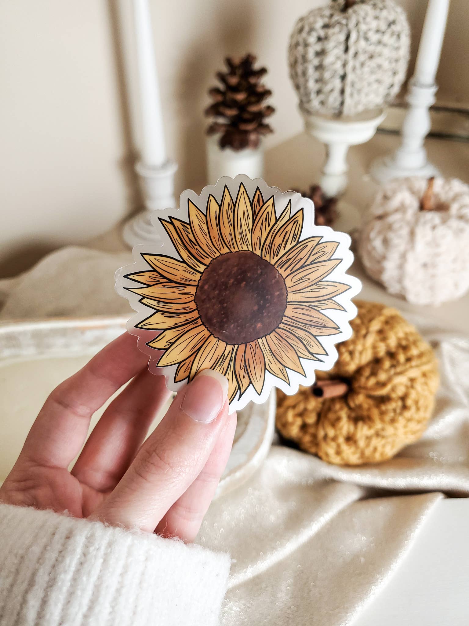 Sammy Jean Artist – wholesale Sticker – Sunflower Sticker, 2.98x3in8