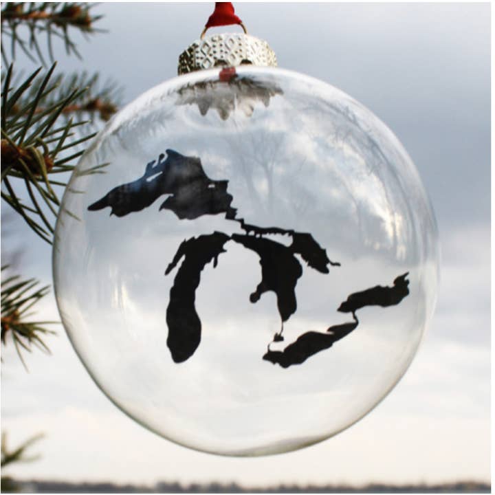 Great Lakes Glass Globe Ornament for wholesale by City Bird