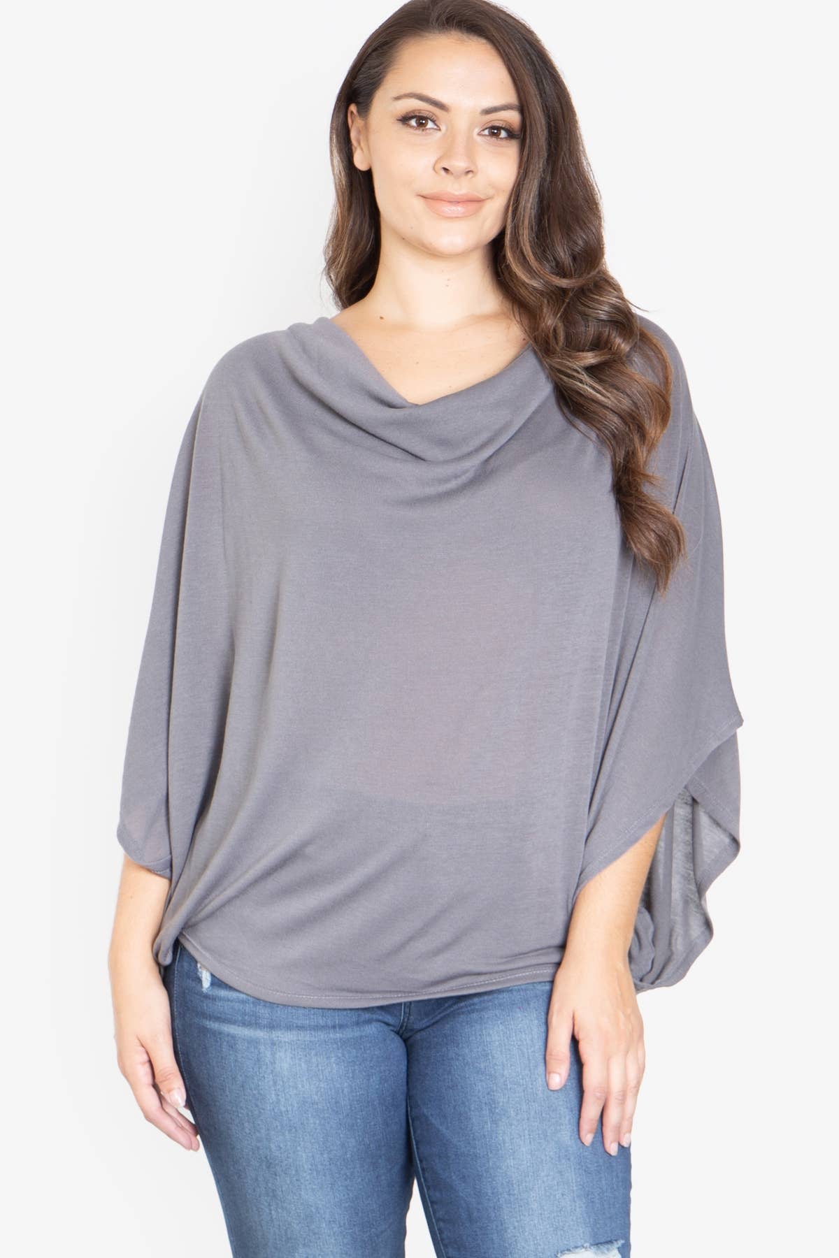 MYS Wholesale Inc - Wholesale Tunic - Women's - Plus Size Cowl Neckline Dolman Sleeve Top6