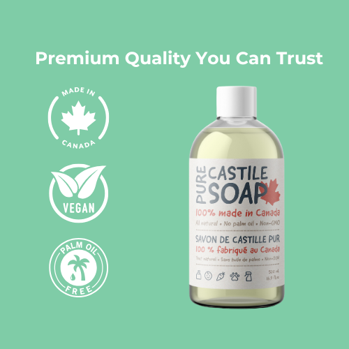 Elan Healthcare – wholesale Body wash/shower gel – Elan Healthcare Pure Castile Soap, 500 ml, Multi-Purpose 4