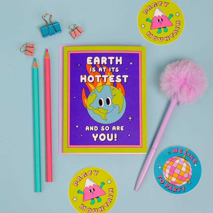 Party Mountain Paper co. - Wholesale Birthday Card - Hottest Earth | Last Chance