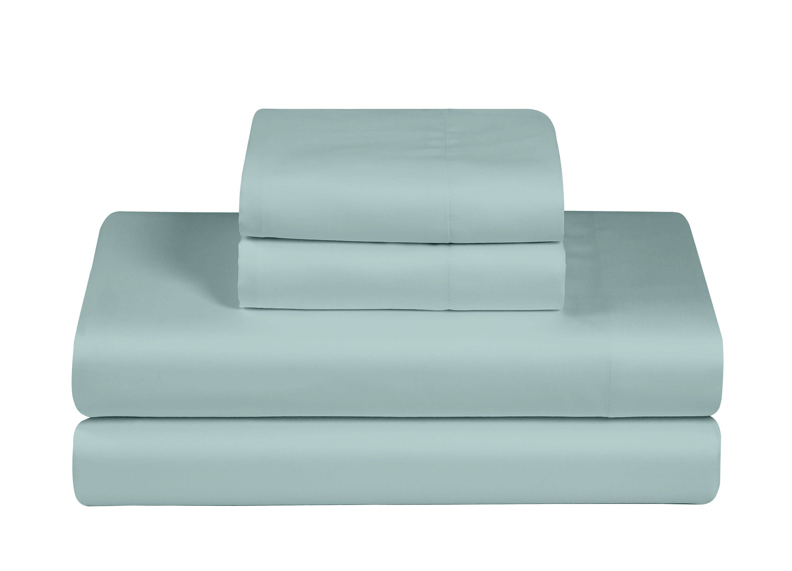 Feather & Stitch New York - Vente Parures de lit - Ensemble de draps en percale 100 % coton, 300 fils (4 pièces)16