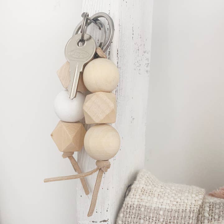 Simply Styled Art - Wholesale Keychain - Women's - Boho Wood Bead Geometric Keychain17