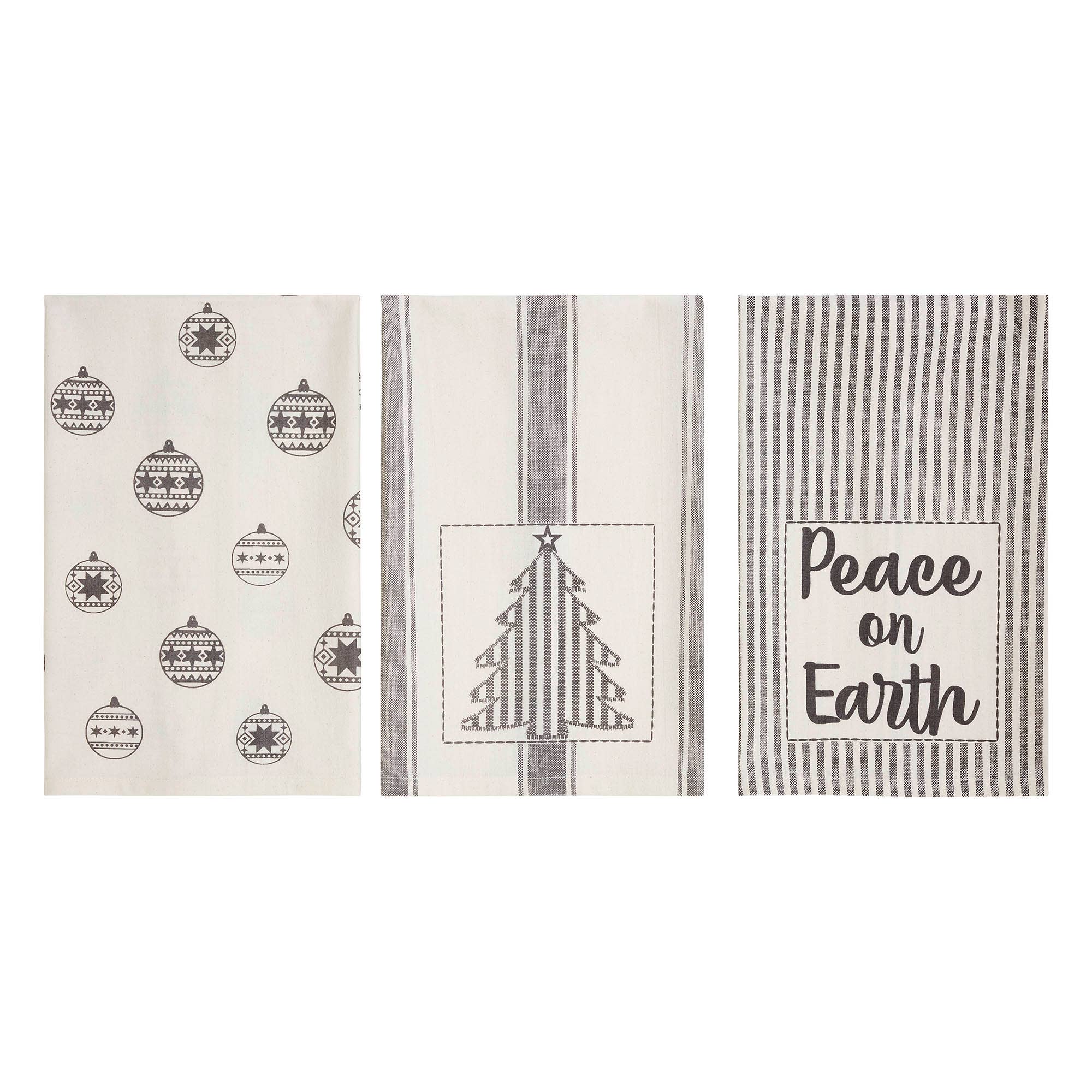 VHC Brands - Vente Torchons - Ensemble de 3 torchons Grace Peace on Earth 19 x 281