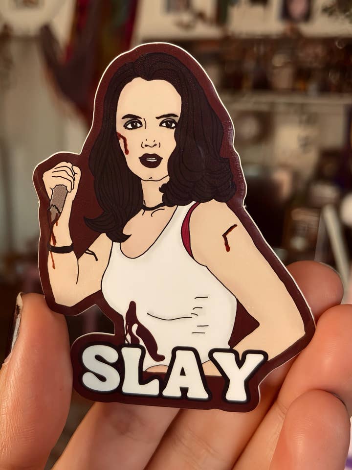 Sticker voor waterfles „Slay” van Faith Lehane voor wholesale door Haunted Fembot