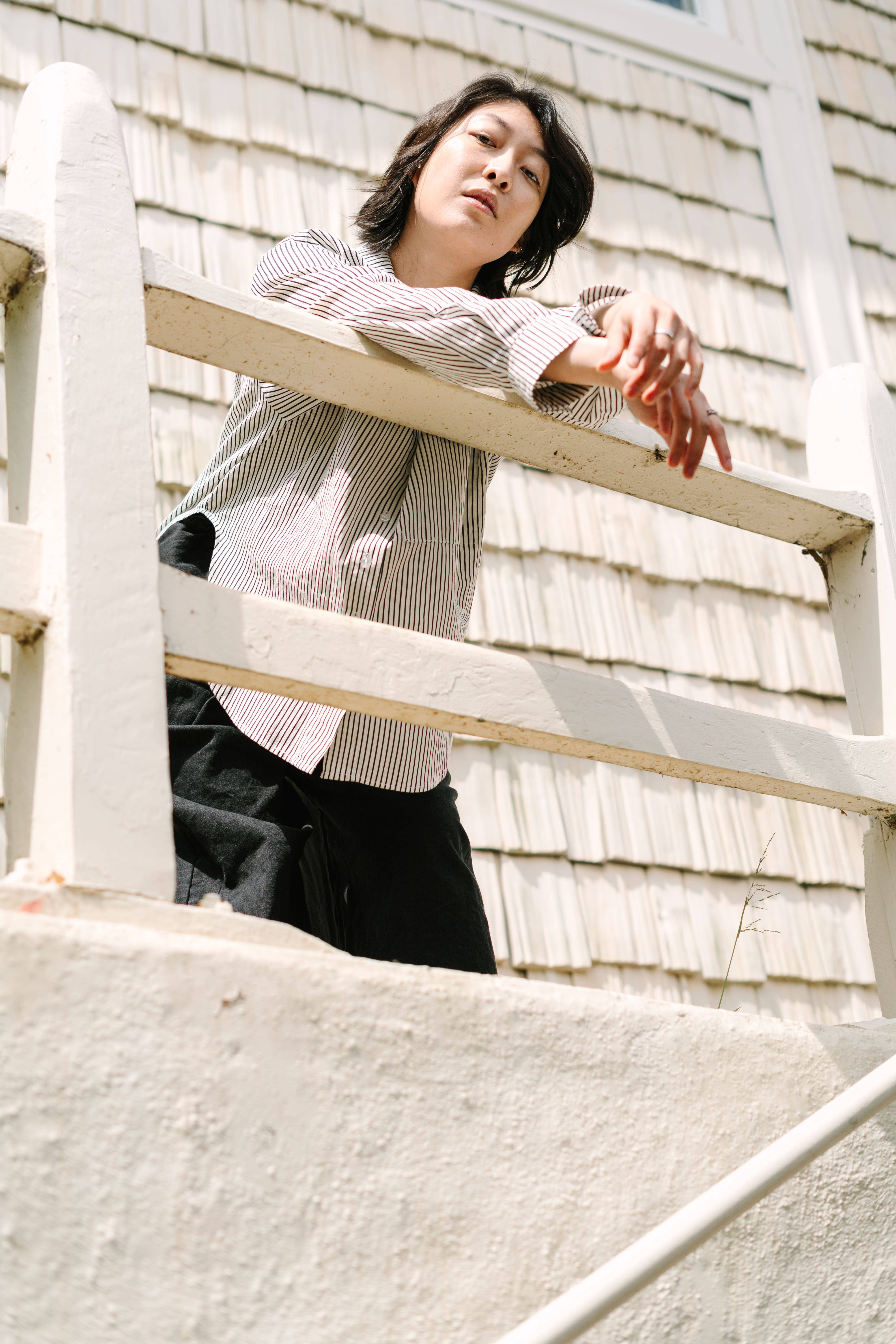 Nettle Studios - Wholesale Button Down Shirt - Unisex - Size Inclusive Plus Size Long Sleeve Button Up Striped Linen16