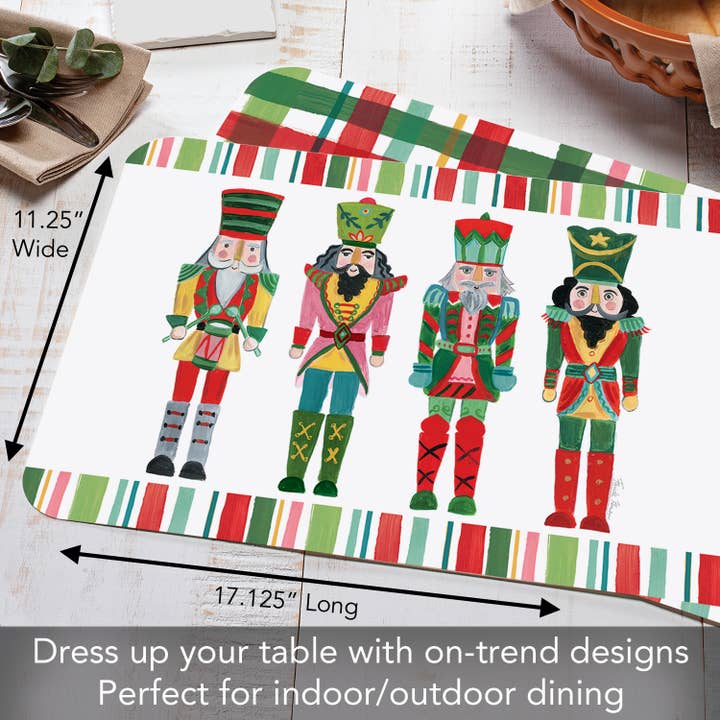 CounterArt/Highland Home/Thirstystone - Wholesale Placemat - "Holiday Nutcrackers" Reversible Plastic Placemat4