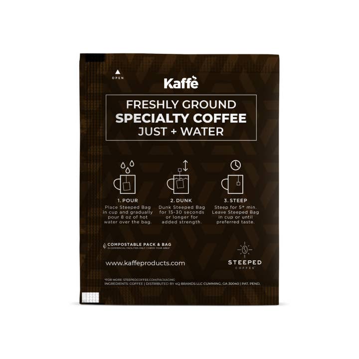 Kaffe - Wholesale Ground Coffee - Onyx Blend - French Roast Coffee Steeped Bag (5pack)1
