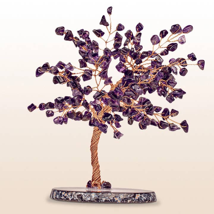 Karma And Luck - Wholesale Decorative Tabletop Object - OASIS FENG SHUI AMETHYST CRYSTALS TREE7