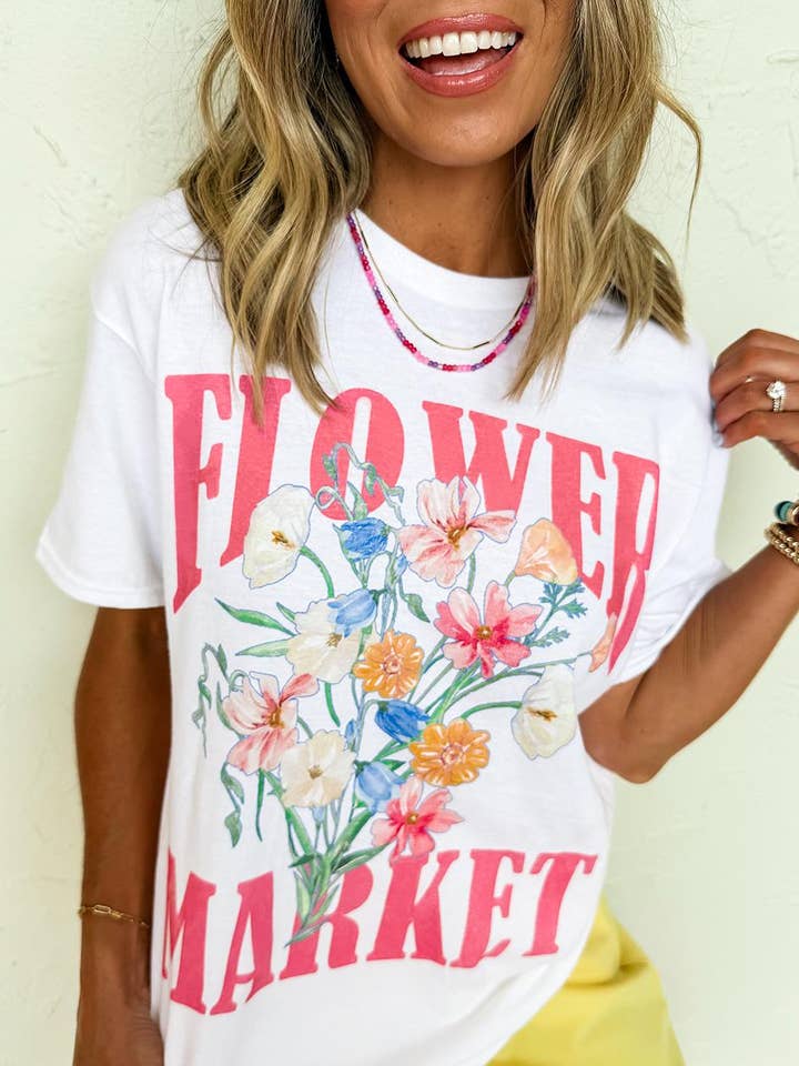 FLOWER MARKET Graphic T Shirt for wholesale by FULL TIME PURCHASE