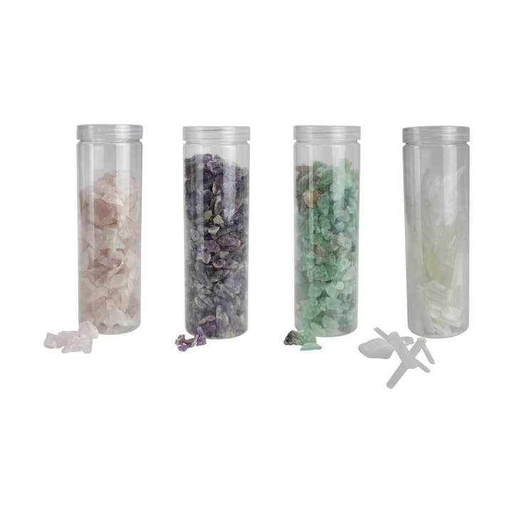 Cubby House by Malmar - Wholesale Spiritual stone/crystal - Gemstone Chips in 20x6cm Tube Display 4 Asstd