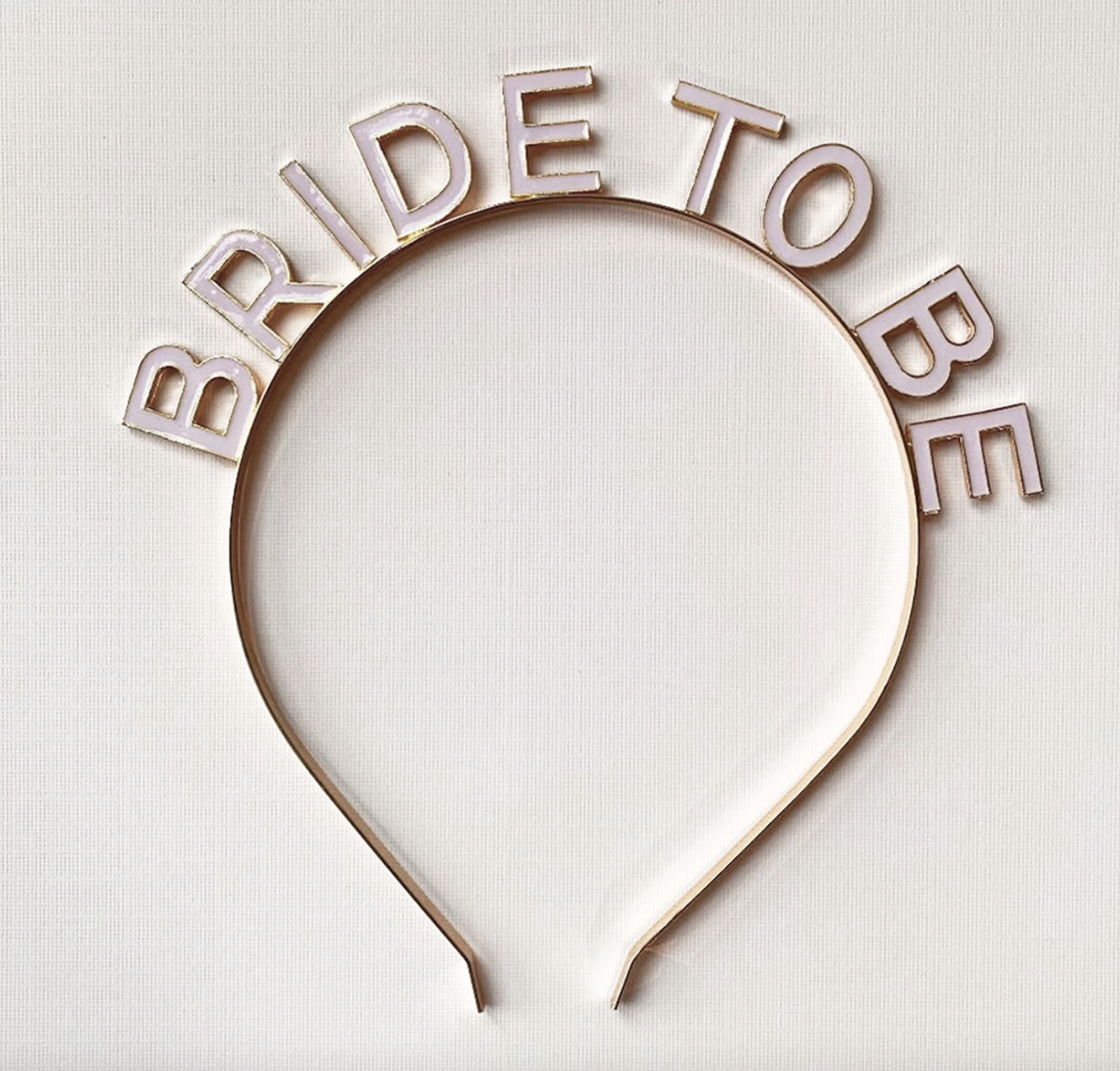 PopFizzCheers - Wholesale Fashion Headband - Women's - Bride To Be Gold Blush Pink Metal Headband0