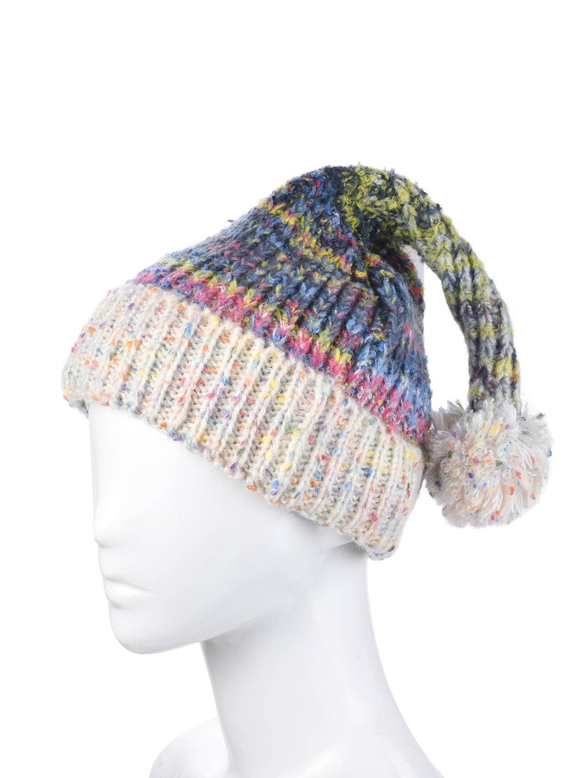 Funkyrel® Atzbranding Limited - Venta al por mayor Gorro de lana - Mujer - Haila - Gorro de Punto Vintage Colorido y Cálido con Borla10