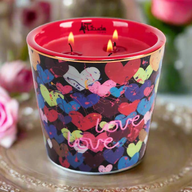 Scented Candle _ LOVE HEARTS, 10 cm for wholesale by ARTITUDE HOME