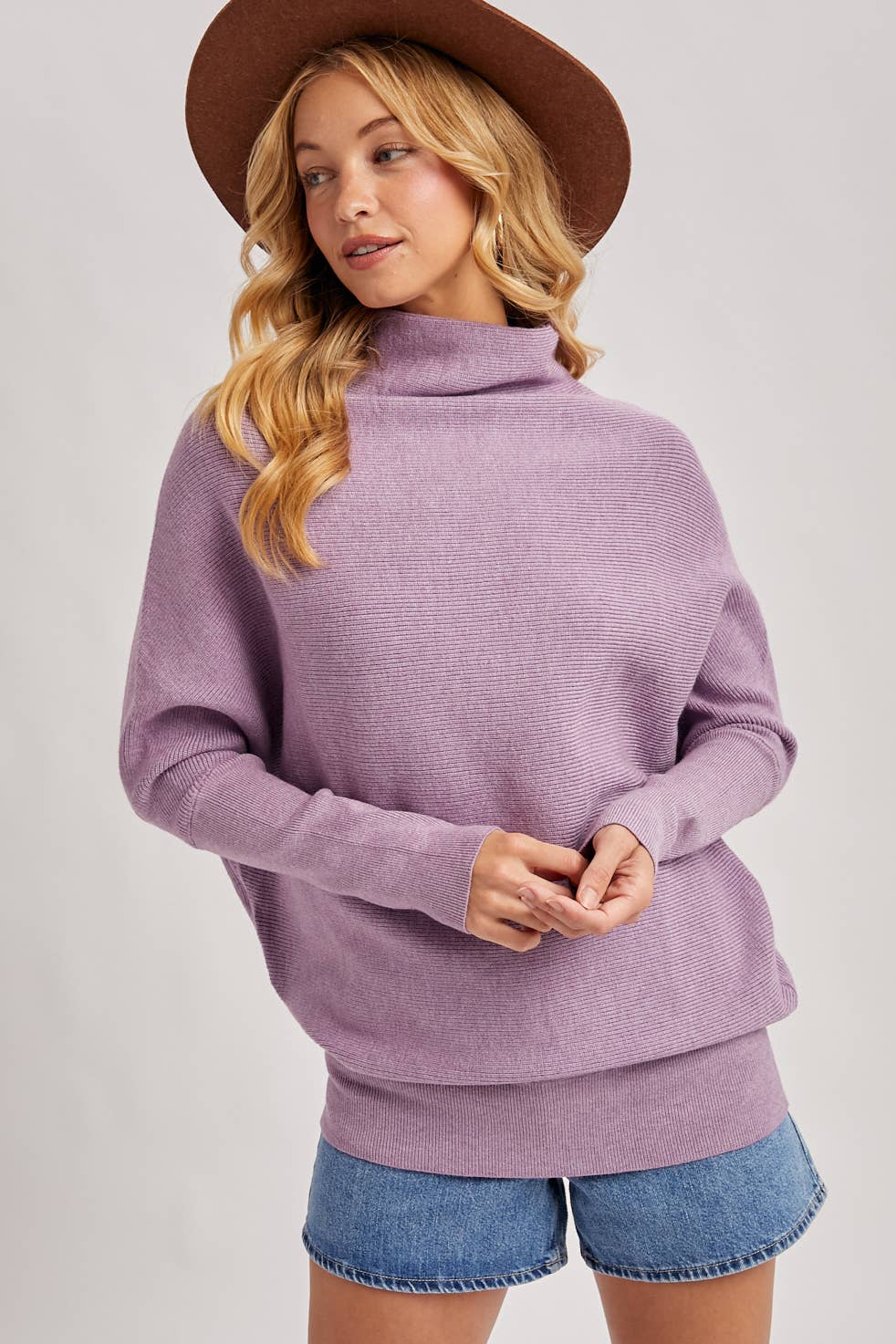 Bluivy - Wholesale Knit Sweater - Women's - SLOUCH NECK DOLMAN SLEEVED PULLOVER14
